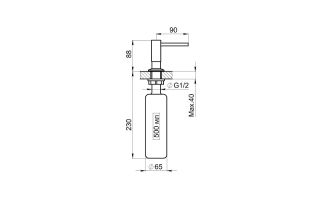 Дозатор Granula 018 D, ШВАРЦ (чёрный металлик) Дозатор Granula 018 D, ШВАРЦ (чёрный металлик)