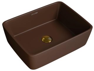 Раковина Grossman Color GR-3016BRM 48 см коричневый матовый Раковина Grossman Color GR-3016BRM 48 см коричневый матовый