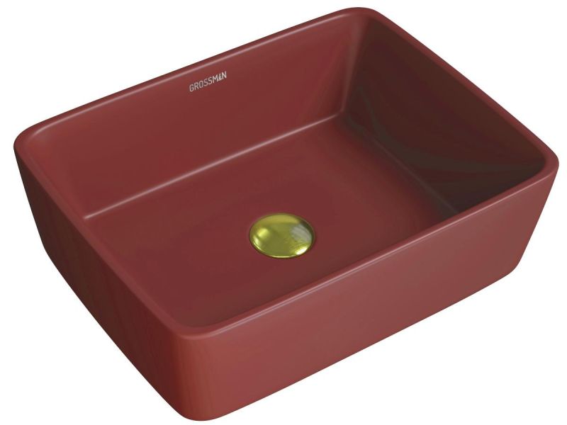 Раковина Grossman Color GR-3016VIM 48 см бордовый матовый Раковина Grossman Color GR-3016VIM 48 см бордовый матовый