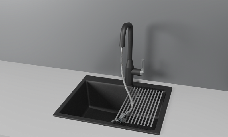 Смеситель для кухни Granula 8171, ШВАРЦ шварц