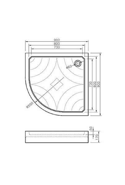Поддон для душа Koller Pool Grace 90X90 GRACE90R