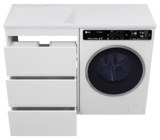 Напольная тумба под раковину Brevita Grafit GRA-01060-023Я под стиральную машину 60см белый Напольная тумба под раковину Brevita Grafit GRA-01060-023Я под стиральную машину 60см белый