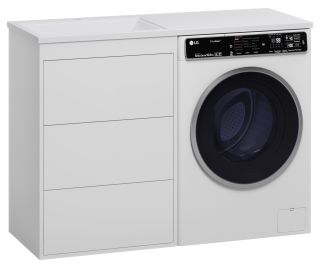 Напольная тумба под раковину Brevita Grafit GRA-01060-023Я под стиральную машину 60см белый Напольная тумба под раковину Brevita Grafit GRA-01060-023Я под стиральную машину 60см белый