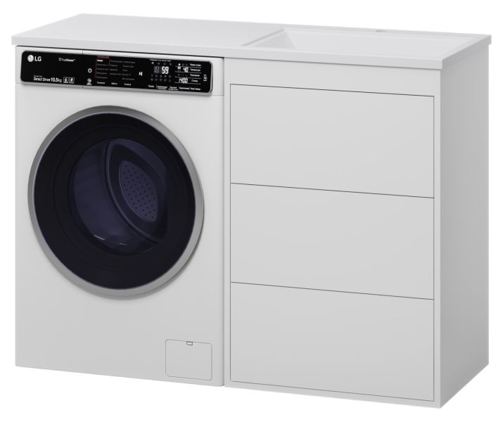 Напольная тумба под раковину Brevita Grafit GRA-01060-023Я под стиральную машину 60см белый