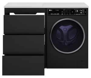 Напольная тумба под раковину Brevita Grafit GRA-01060-013Я под стиральную машину 60см графит