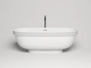 Ванна из искусственного камня Salini Greca Meander S-Stone 103021M 180x80см белый матовый Ванна из искусственного камня Salini Greca Meander S-Stone 103021M 180x80см белый матовый