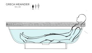 Ванна из искусственного камня Salini Greca Meander S-Stone 103021M 180x80см белый матовый Ванна из искусственного камня Salini Greca Meander S-Stone 103021M 180x80см белый матовый