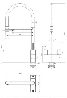 Смеситель для кухни под фильтр на магните GROCENBERG GB4098BL (Kerox Венгрия) Черный матовый Смеситель для кухни под фильтр на магните GROCENBERG GB4098BL (Kerox Венгрия) Черный матовый