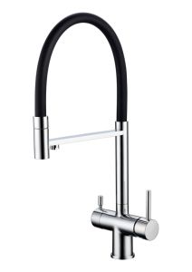 Смеситель для кухни Grocenberg GB4099 с гибким изливом Хром