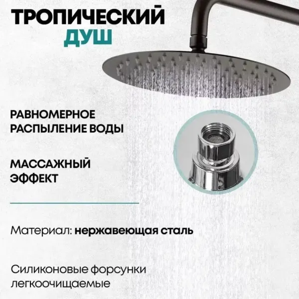 Душевая система Grocenberg GB7099 Графит