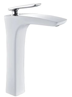Смеситель для раковины Rose R2711F белый/хром Смеситель для раковины Rose R2711F белый/хром