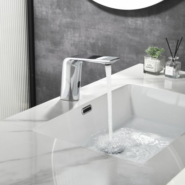 Сенсорный смеситель для раковины Black&White Gravity 7102GM оружейная сталь