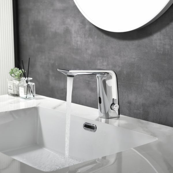 Сенсорный смеситель для раковины Black&White Gravity 7102GM оружейная сталь