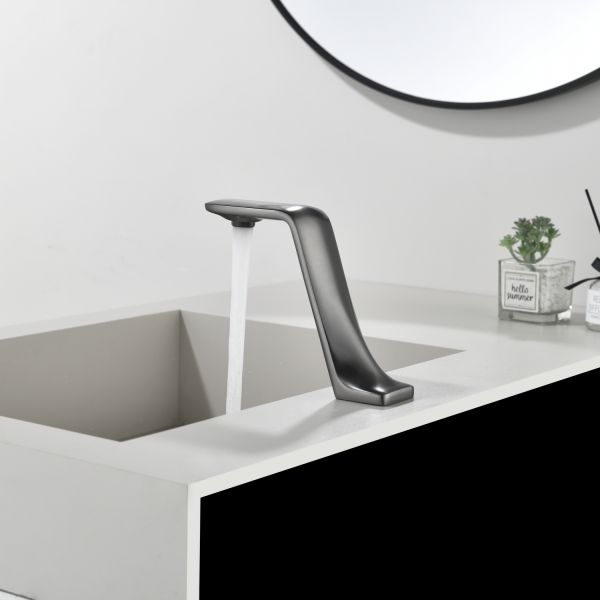 Сенсорный смеситель для раковины Black&White Gravity 7102GM оружейная сталь