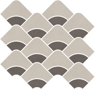 Декор Kerama Marazzi KMD2HID008BR Таделакт наборный серый светлый, коричневый матовый обрезной 30x28x0,9