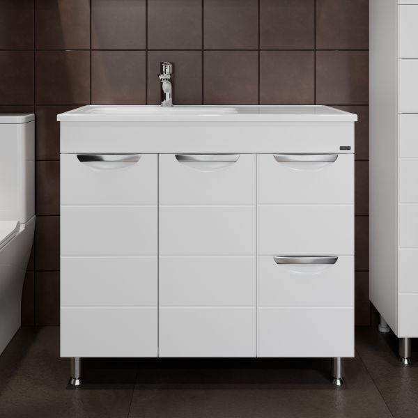 Напольная тумба под раковину Санта Родос 206027 90 см белый