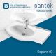 Мебельная раковина Santek Коралл 1WH110228 крыло справа 83 см белый