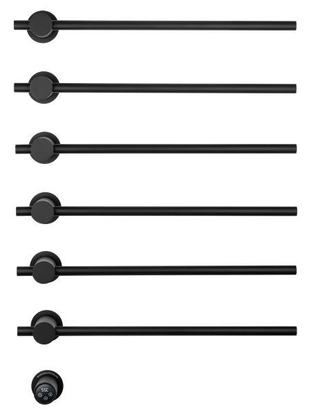 Полотенцесушитель электрический встраиваемый Wonzon & Woghand Baden WW-AL366-MB 55x78 см с внутренней частью чёрный матовый