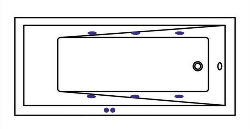 Гидромассажная ванна Whitecross Wave 0101.160070.100.SOFT.GL 160x70см Soft золото