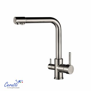 Смеситель для кухни Ceruttispa Лаура BN (LAURA BN) CT12126 никель матовый