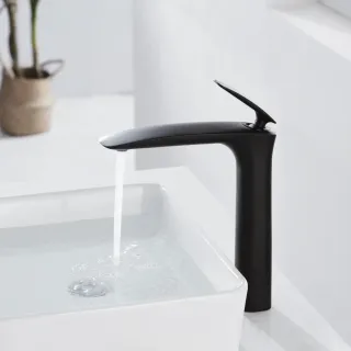Смеситель для раковины Rose R1111H чёрный матовый Смеситель для раковины Rose R1111H чёрный матовый