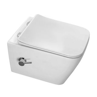 Унитаз подвесной с функцией биде Azario Dezi AZ-W05-SWBD безободковый белый