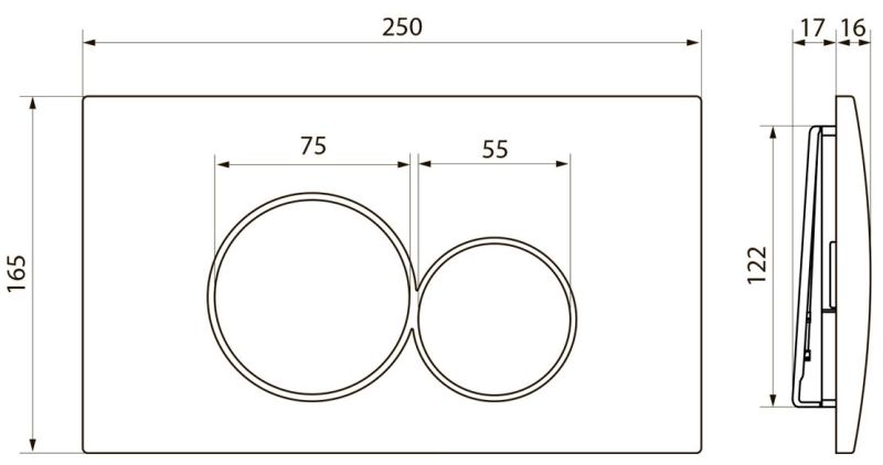 Клавиша смыва Point Виктория PN44061WG белый/золото Клавиша смыва Point Виктория PN44061WG белый/золото
