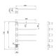 Полотенцесушитель электрический встраиваемый Wonzon & Woghand Hamburg WW-AL314-BG 46x72 см с внутренней частью брашированное золото