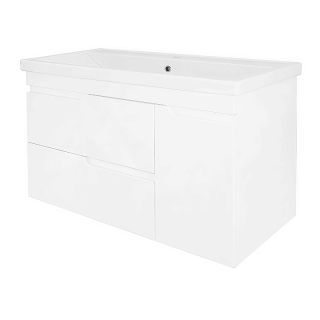 Тумба с раковиной Azario Kantri CS00097258 100 см белый глянец