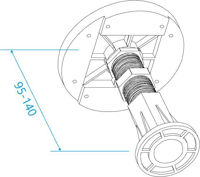 Ножки для поддона RGW N-01 03230111-31 (10) черный