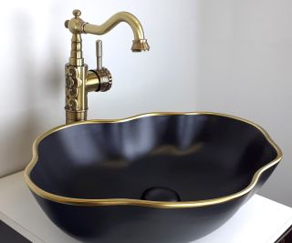 Раковина чаша Bronze de Luxe Black Orchid 1395, черный Раковина чаша Bronze de Luxe Black Orchid 1395, черный