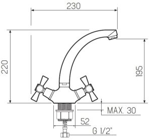 Смеситель для кухни РМС SL138-272F хром