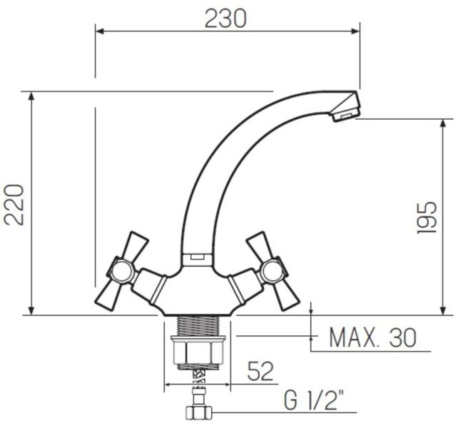 Смеситель для кухни РМС SL138-272F хром