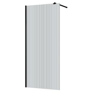 Душевая перегородка Azario Walk-in AZ-251-120-MB-CRF 120 см профиль чёрный матовый стекло рифлёное