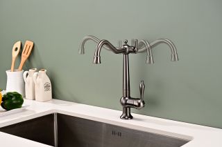 Смеситель для кухни Paulmark Retro Re213226-GM воронёная сталь Смеситель для кухни Paulmark Retro Re213226-GM воронёная сталь