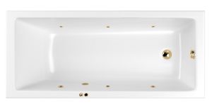 Гидромассажная ванна Whitecross Wave Slim 0111.150070.100.SOFT.GL 150x70см Soft золото
