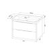 Тумба с раковиной IDDIS Клауд Икс (Cloud X) CLX80W0i95K 80 см белый