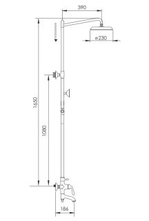 Душевая стойка Rose R0236Q бронза Душевая стойка Rose R0236Q бронза