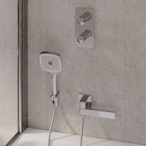 Встраиваемый смеситель с двумя выходами IDDIS Slide Push Control SLISBBTi67 хром