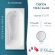 Ванна чугунная Delice Haiti Luxe DLR230638 170х80 белая Ванна чугунная Delice Haiti Luxe DLR230638 170х80 белая