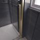 Душевая дверь Veconi Premium Trento PTD-30G, 1200х2000, брашированное золото, стекло прозрачное