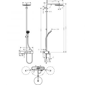 Душевая стойка Hansgrohe Pulsify 24230000 цвет хром