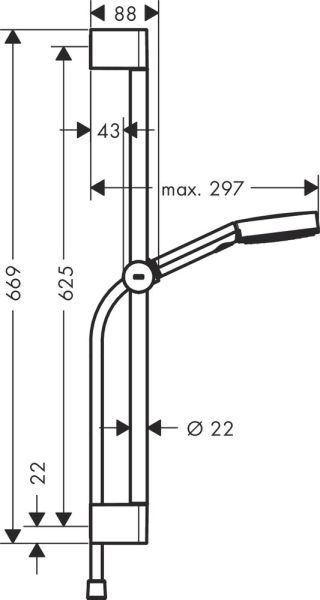 Душевой гарнитур Hansgrohe Pulsify Relaxation 105 3jet 24160700