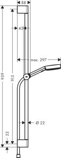 Душевой гарнитур Hansgrohe  Pulsify Relaxation 105 3jet 24170000 Душевой гарнитур Hansgrohe  Pulsify Relaxation 105 3jet 24170000