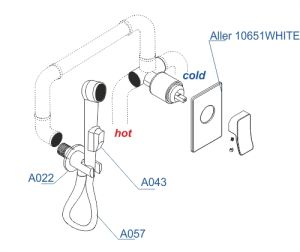 Гигиенический набор WasserKRAFT A117451 150 см
