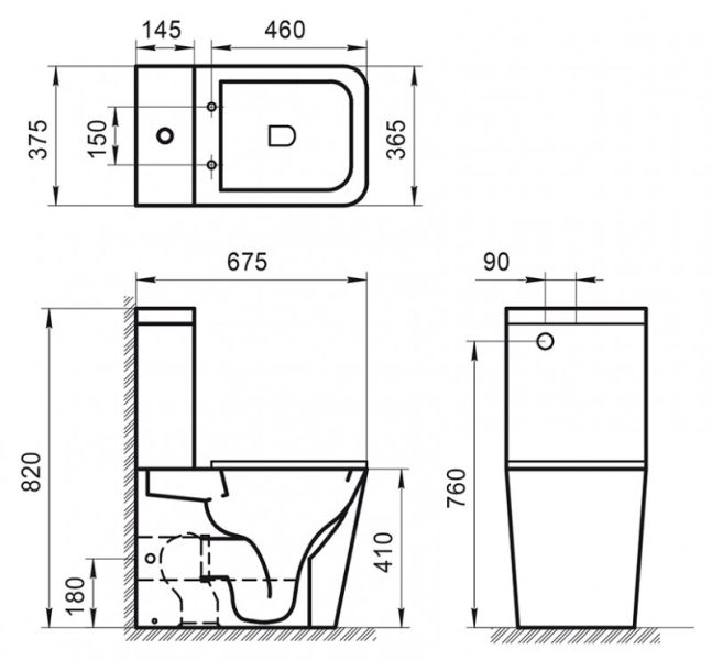 Чаша напольного унитаза BelBagno Ardente-R BB02093CPR