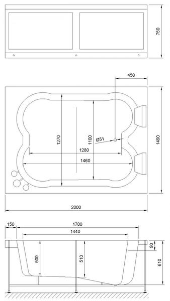 Гидромассажная ванна Royal Bath Hardon De Luxe 200x150см белый RB083100DL