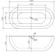 Акриловая ванна BelBagno отдельностоящая, белая BB13-1800