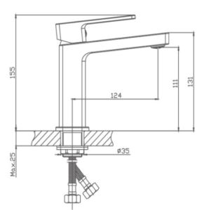 Смеситель для раковины Haiba HB10615 хром