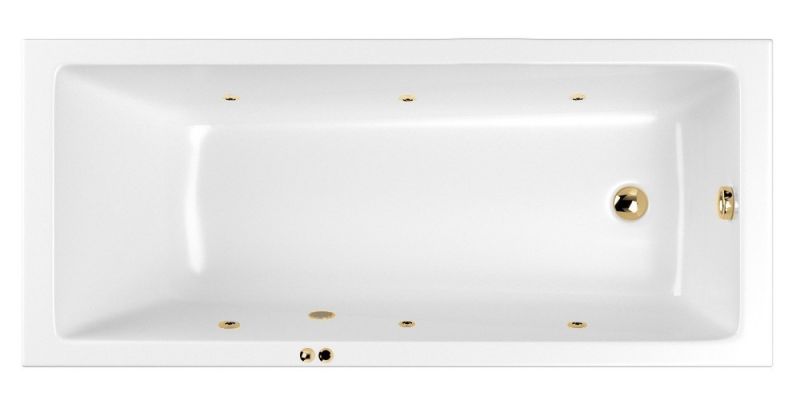 Гидромассажная ванна Whitecross Wave 0101.170075.100.SOFT.GL 170x75см Soft золото